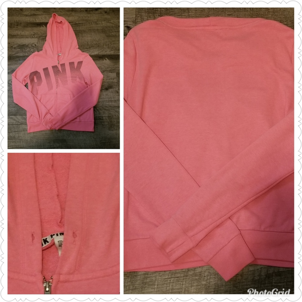 🦋Pink Victoria's Secret  Hoodie - Size L